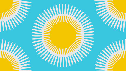 asian style stars seamless pattern bright yellow blue