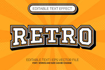 Obraz premium new retro text effect, editable vintage text style 