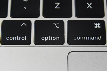 Den Helder, Netherlands. June 2022. Close up of some keys of a keyboard of an Apple computer.