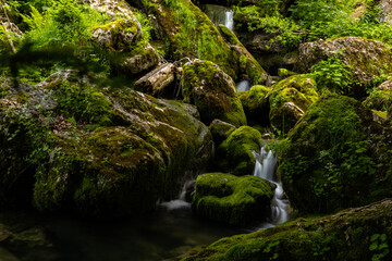 small creek in the alps near Hintersee in Austria