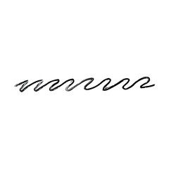 Wavy line made with pen vector illustration. Marking and navigation. Handwritten check marks flat icon