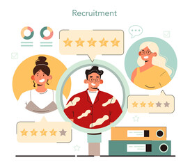 Human resources manager concept. Idea of recruitment and job management.