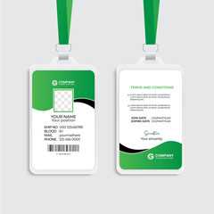 Modern and creative corporate company employee id card template