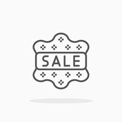 Sale Badge line icon. Editable stroke and pixel perfect. Can be used for digital product, presentation, print design and more.
