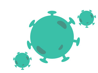 コロナウイルス ウイルス 菌 アイコン 繁殖 ばい菌 ベクターイラスト