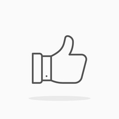 Thumb Up line icon. Editable stroke and pixel perfect. Can be used for digital product, presentation, print design and more.