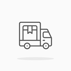 Truck Delivery line icon. Editable stroke and pixel perfect. Can be used for digital product, presentation, print design and more.