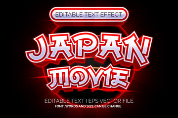 modern gradient japan movie Text Effect 