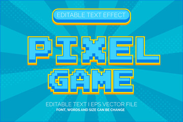 pixel text effect, editable adventure retro game text style 