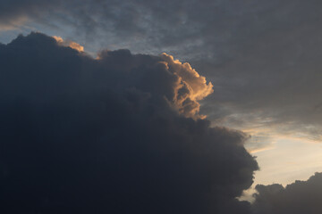 Dark clouds in evening time. beautiful dark and light clouds at the evening