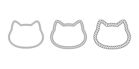 cat vector kitten calico icon rope logo symbol breed cartoon character illustration doodle design isolated clip art
