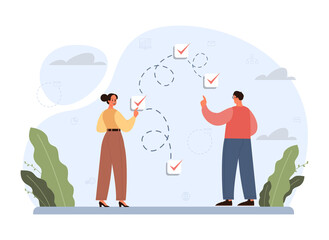 Hard or easy path choice concept. Difficult decision-making,