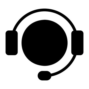 customer service glyph icon
