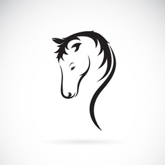 Vector of a horse head design on white background. Easy editable layered vector illustration. Wild animals.