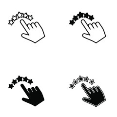 Rating icon vector set. Ranking illustration sign collection. Star symbol. assessment logo.