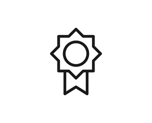 Medal icon concept. Single premium editable stroke pictogram perfect for logos, mobile apps, online shops and web sites. Vector symbol isolated on white background.