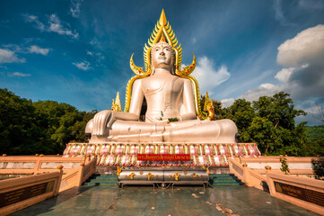 Saraburi, Thailand - July 2, 2022 Wat Tham Phra Phothisat. Temple hidden in the mountains..