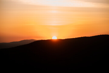 sunset in the desert