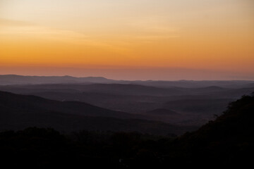 sunset over the mountains