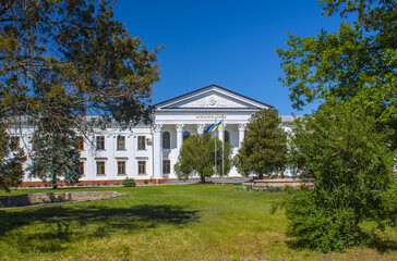 Fototapeta na wymiar Building of the Askania-Nova Institute, Ukraine