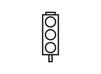 Traffic lights color line icon. Isolated vector element. Outline pictogram for web page, mobile app, promo