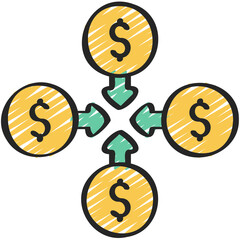 Multiple Incomes Icon