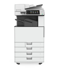 Office Multifunction Printer Isolated - obrazy, fototapety, plakaty