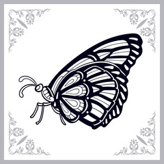 Fototapeta na wymiar Beautiful butterfly isolated on white background.