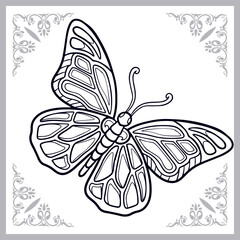 Beautiful butterfly isolated on white background.