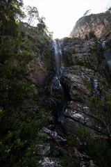 Obraz premium god waterfall in the mountains