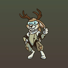 Cosmic Jackalope Concept Mascot Character