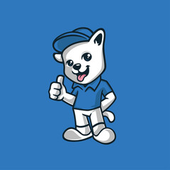 Friendly Little Dog Cartoon Mascot