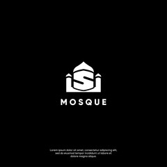 Mosque Logo Template Design Vector, Concept Design, Creative Symbol. 