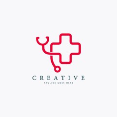 Obraz premium Medical health-care logo design template.- vector illustrator