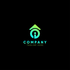 simple and creative  i logo design and home logo.