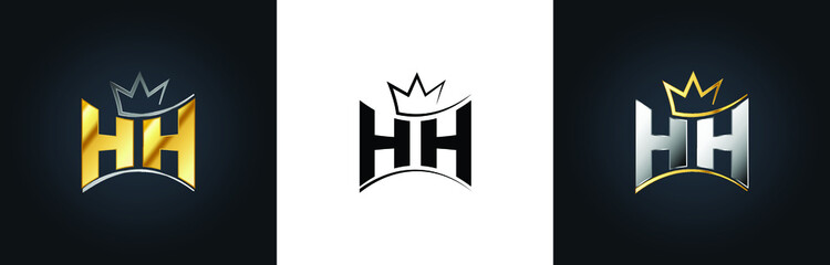 HH Creative Innovative Initial Letter Logo Design Minimal Icon