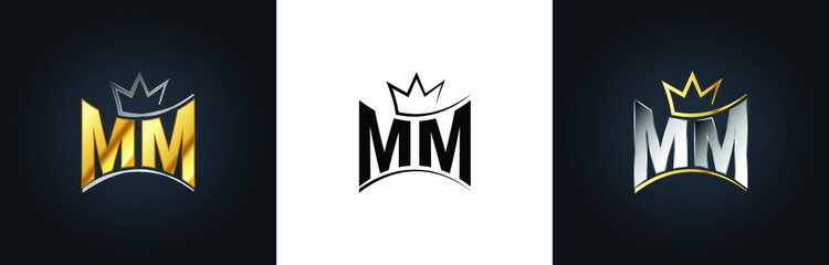 MM Creative Innovative Initial Letter Logo Design Minimal Icon