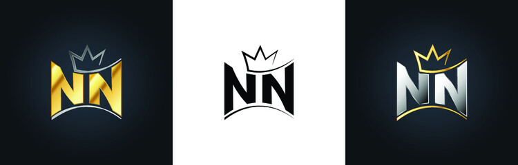 NN Creative Innovative Initial Letter Logo Design Minimal Icon