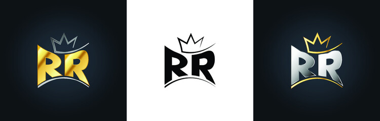 RR Creative Innovative Initial Letter Logo Design Minimal Icon