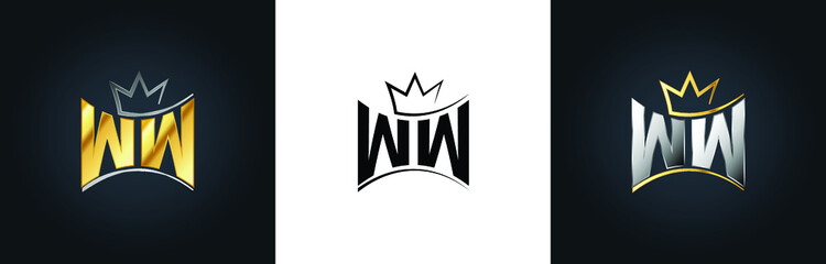 WW Creative Innovative Initial Letter Logo Design Minimal Icon