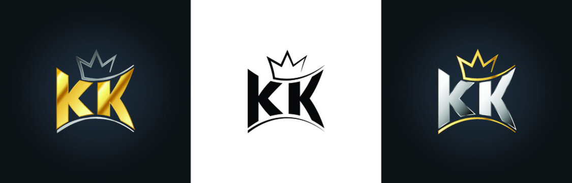 KK Creative Innovative Initial Letter Logo Design Minimal Icon