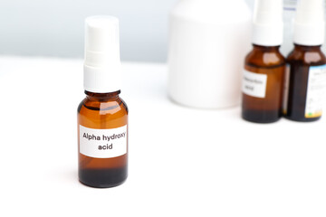 Alpha hydroxy acid is a chemical ingredient in beauty product