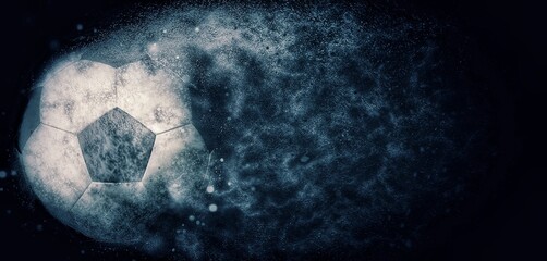 爆発するサッカーボールの3dイラスト © k_yu