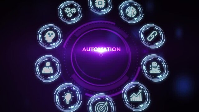 Business, Technology, Internet and network concept. Automation Software Technology Process System.