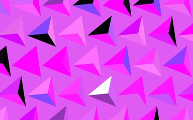 Dark Purple, Pink vector template with crystals, triangles.