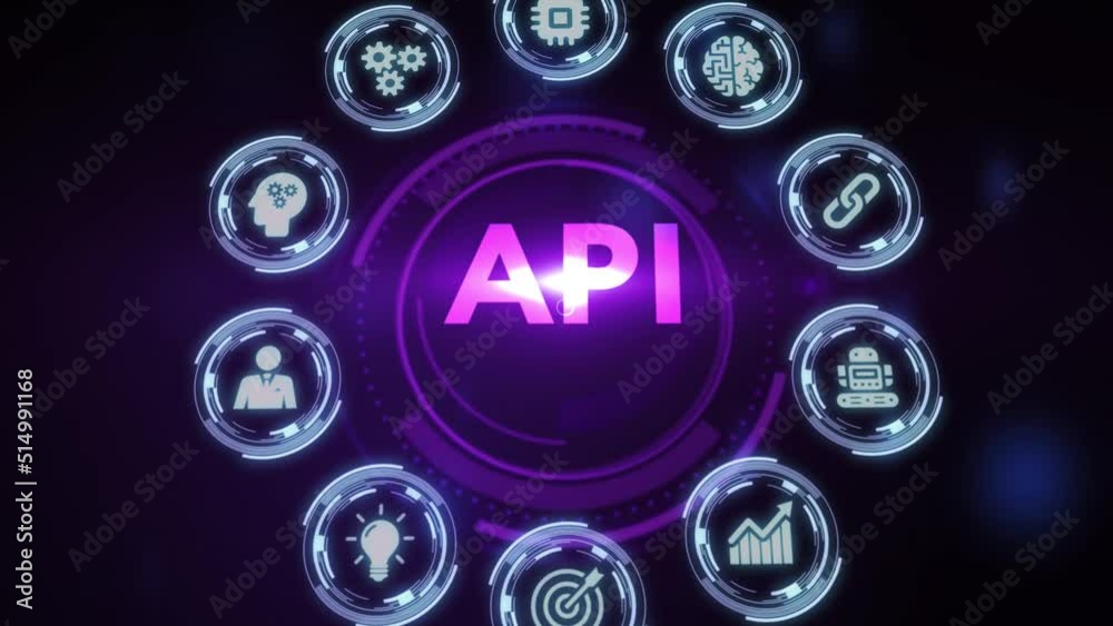 Wall mural api - application programming interface. software development tool. business, modern technology, int
