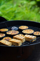 grilled tofu with grilled vegetables