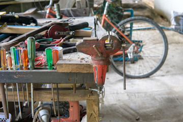 Clamp And Craftsman Tool Background