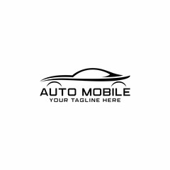 Auto speed car racing logo, automotive logo concept