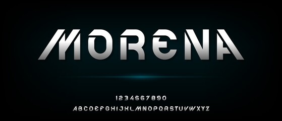 Obraz premium Modern display creative alphabet with urban style template